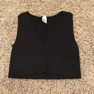 Nikibiki Black V-Neck Crop Top - OS (never worn)